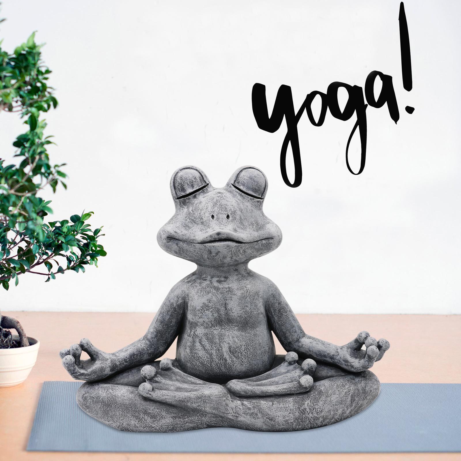 Home Decor Za - Estatuilla de rana de resina Zen
