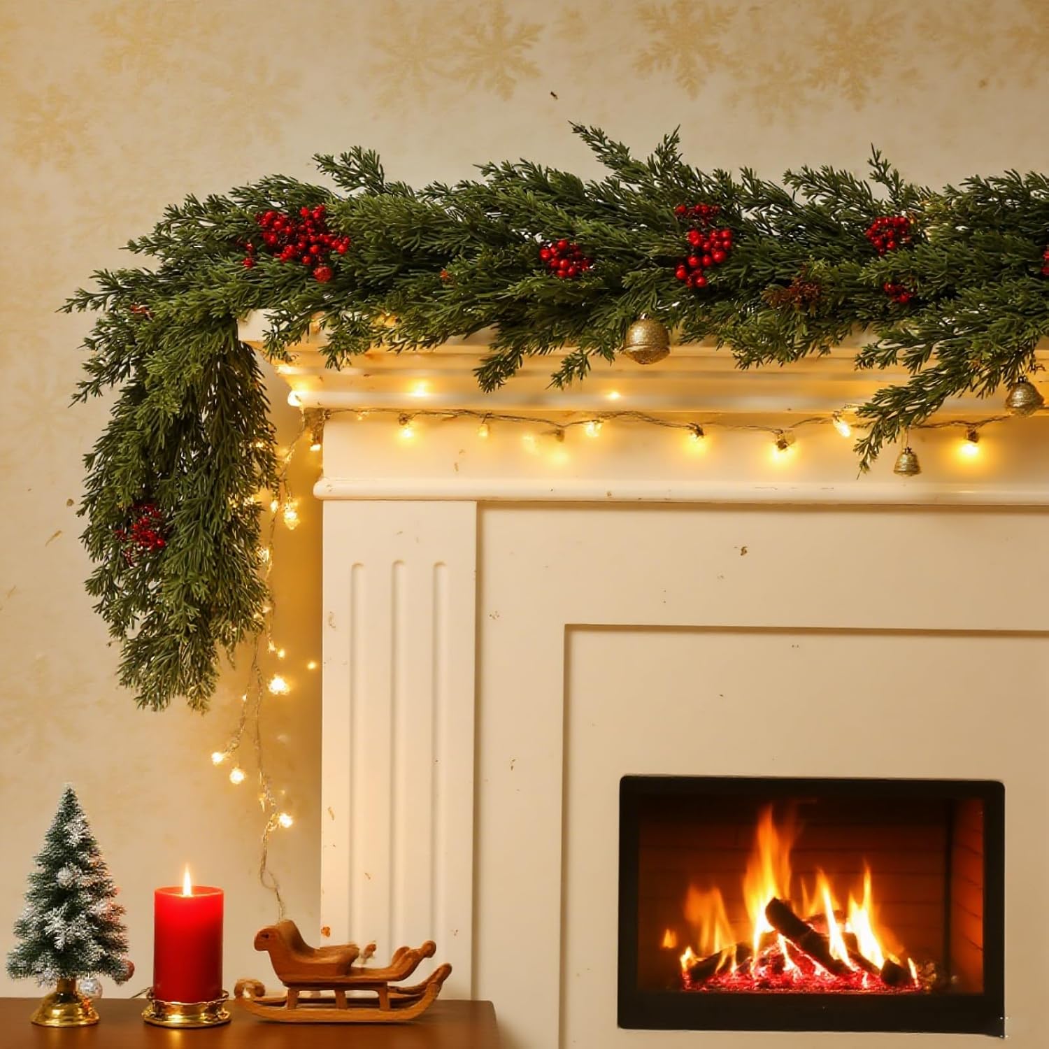 Rattan Plant Basket - Plantas Artificiales, Árbol de Navidad, Hojas