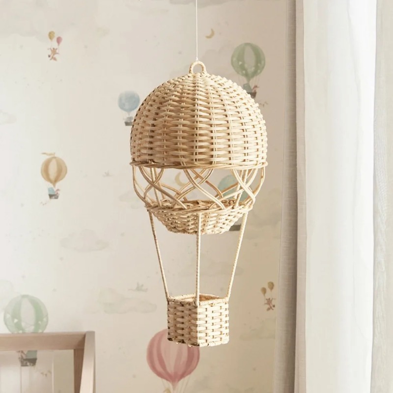 Rattan Plant Basket - Cesta Colgante de Mimbre Hecha a