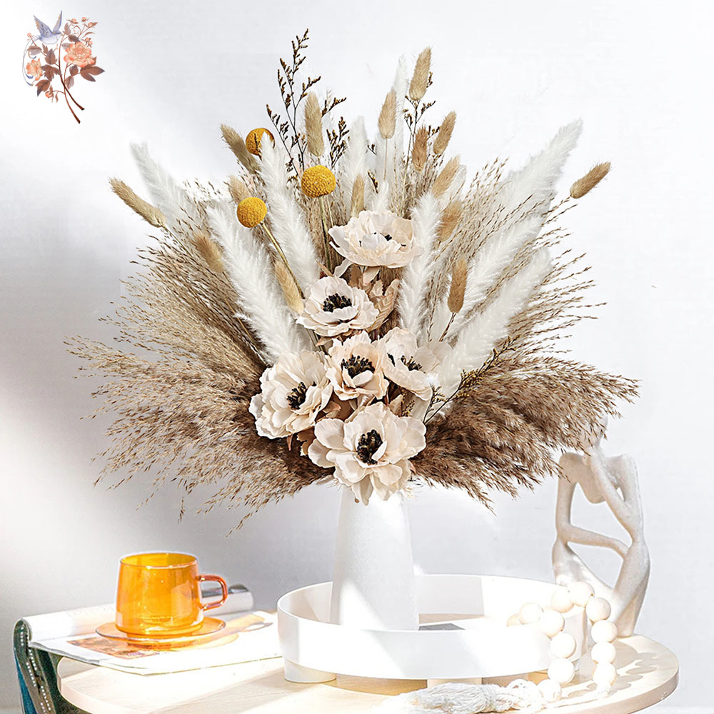 Ramo de flores artificiales es - Pampas Grass Decor reseña y precio