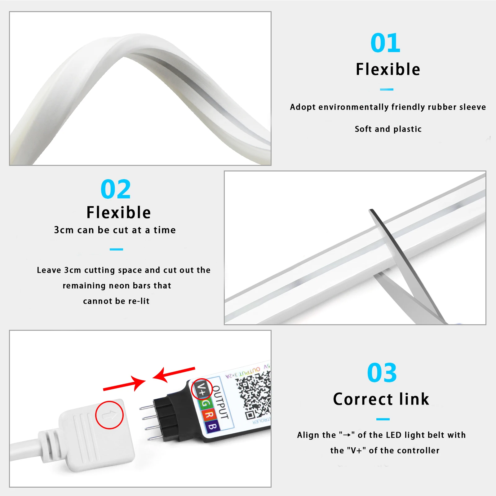 Tira de luces LED de neón RGB  - Home Decor Free App reseña y precio
