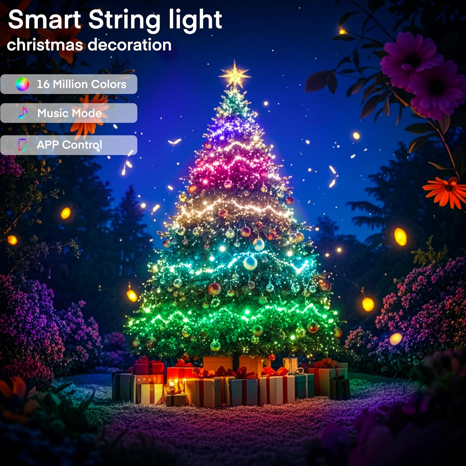 Guirnalda de luces LED RGBIC W - Home Decor Free App reseña y precio