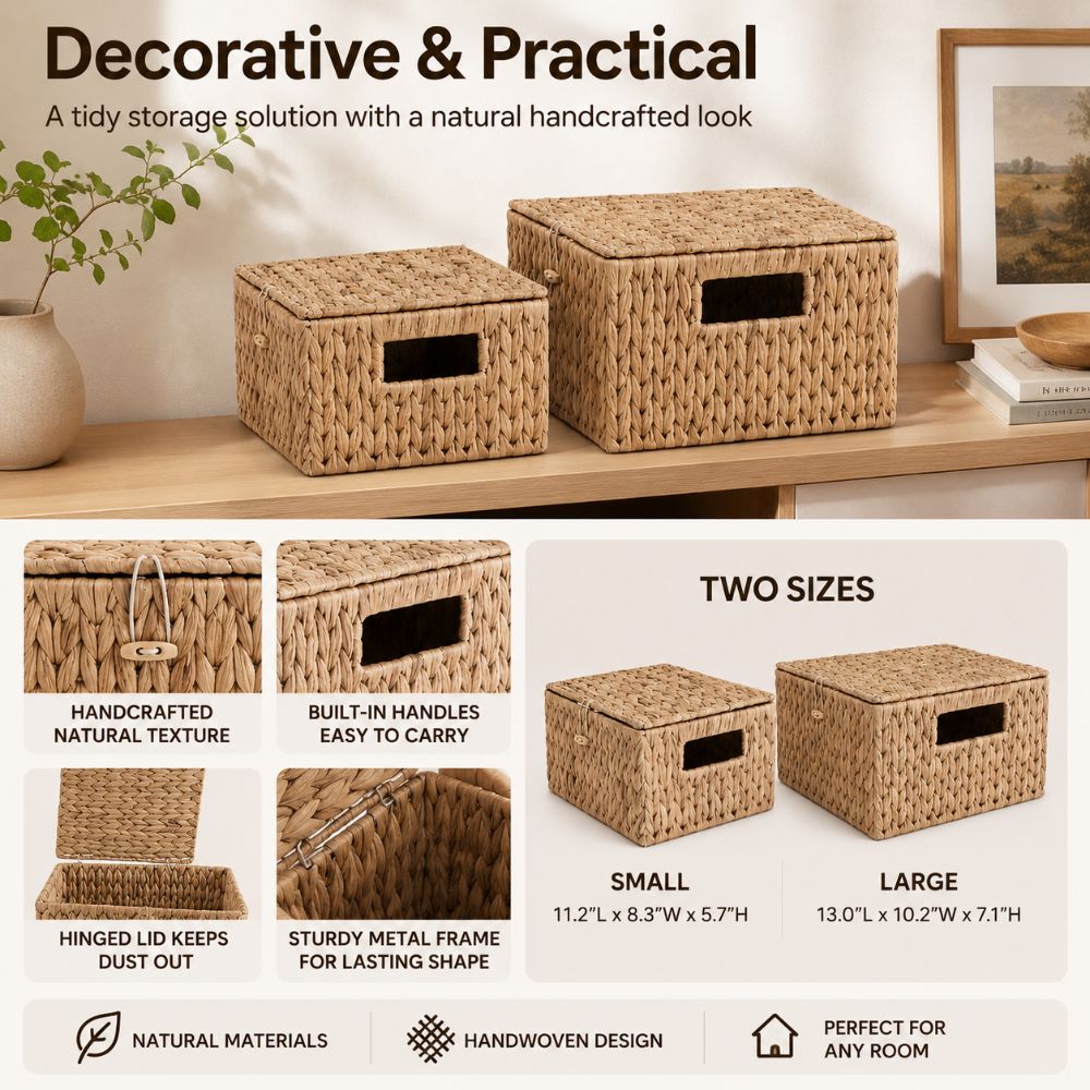 Cesta de Almacenamiento Rectan - Rattan Plant Basket reseña y precio