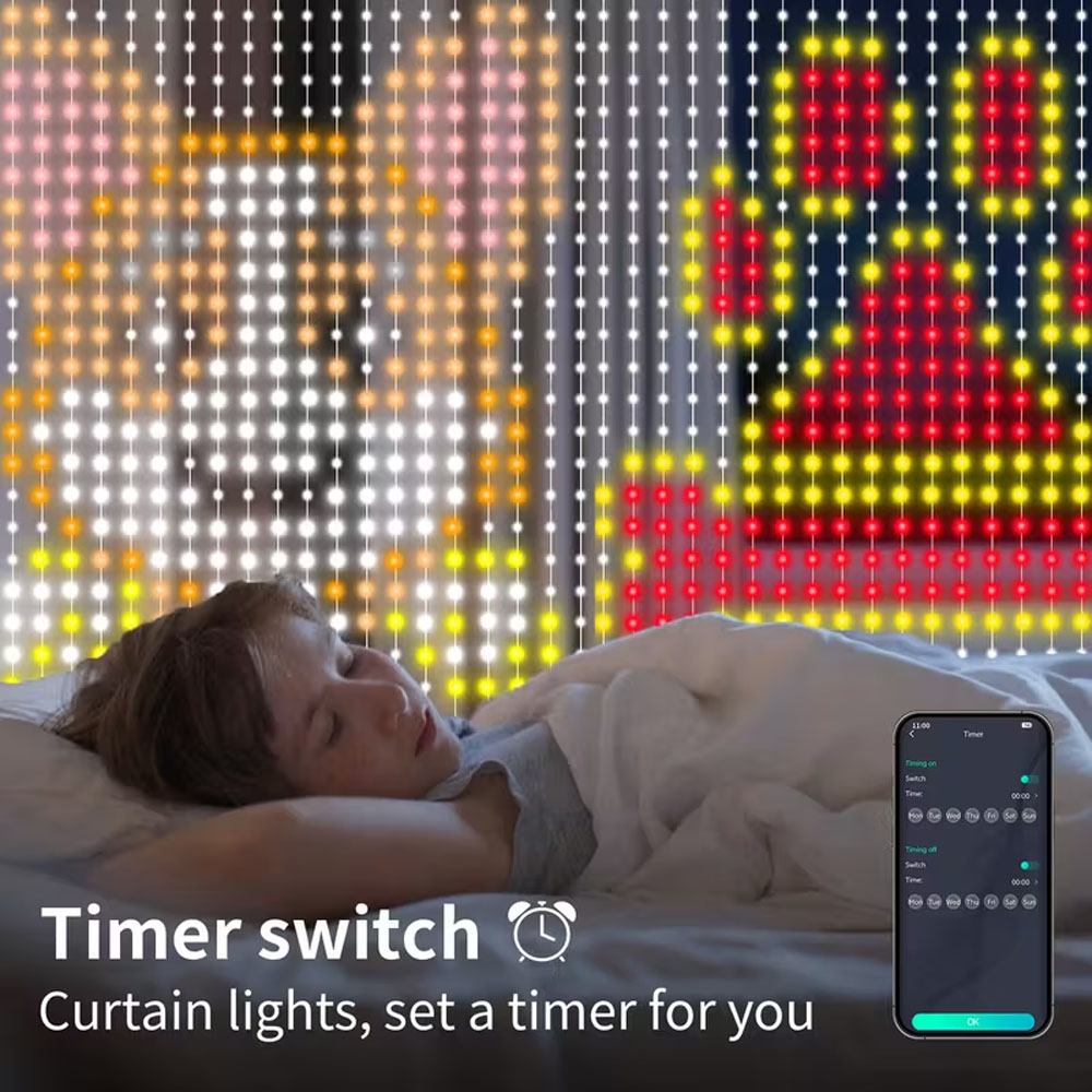 Cortina de Luces LED Inteligen - Home Decor Free App reseña y precio