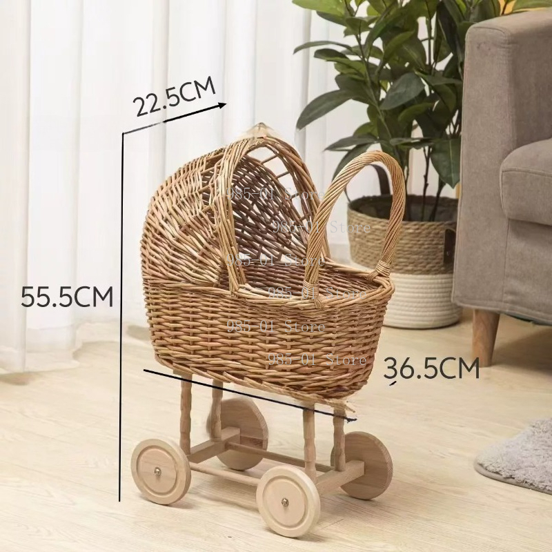 Cesta de Mimbre Tejida a Mano, - Rattan Plant Basket reseña y precio