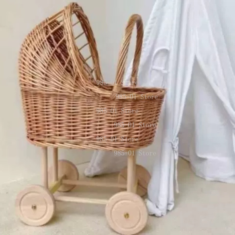 Cesta de Mimbre Tejida a Mano, - Rattan Plant Basket reseña y precio